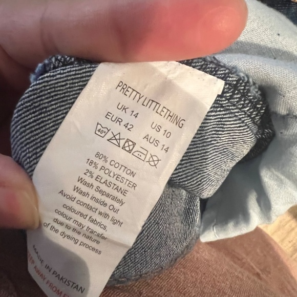 Prettylittlething jeans womens US 10 like new - Picture 5 of 5